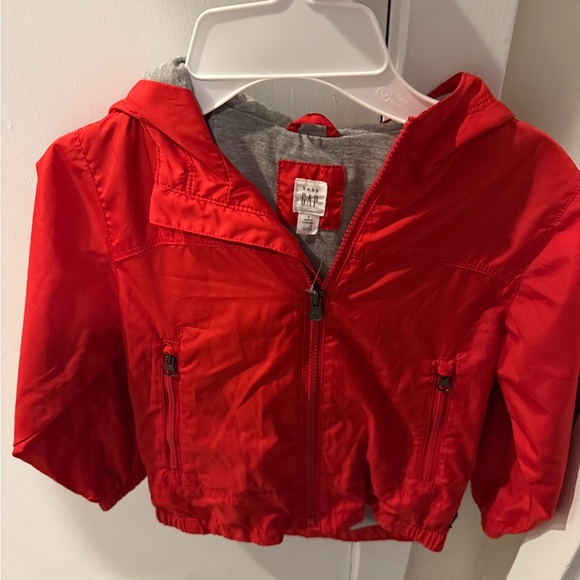 GAP Kids Red Hooded Raincoat - Picture 1 of 6
